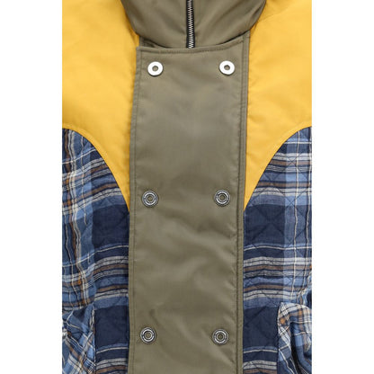 Blue Polyamide Sleveless Jacket
