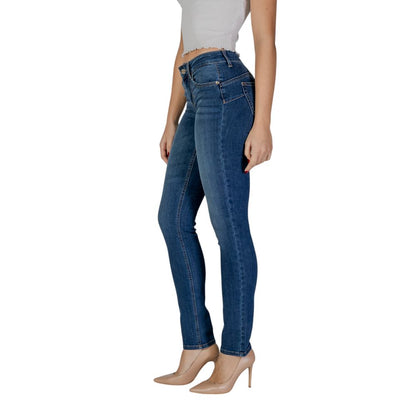 Blue Cotton Skinny Jeans