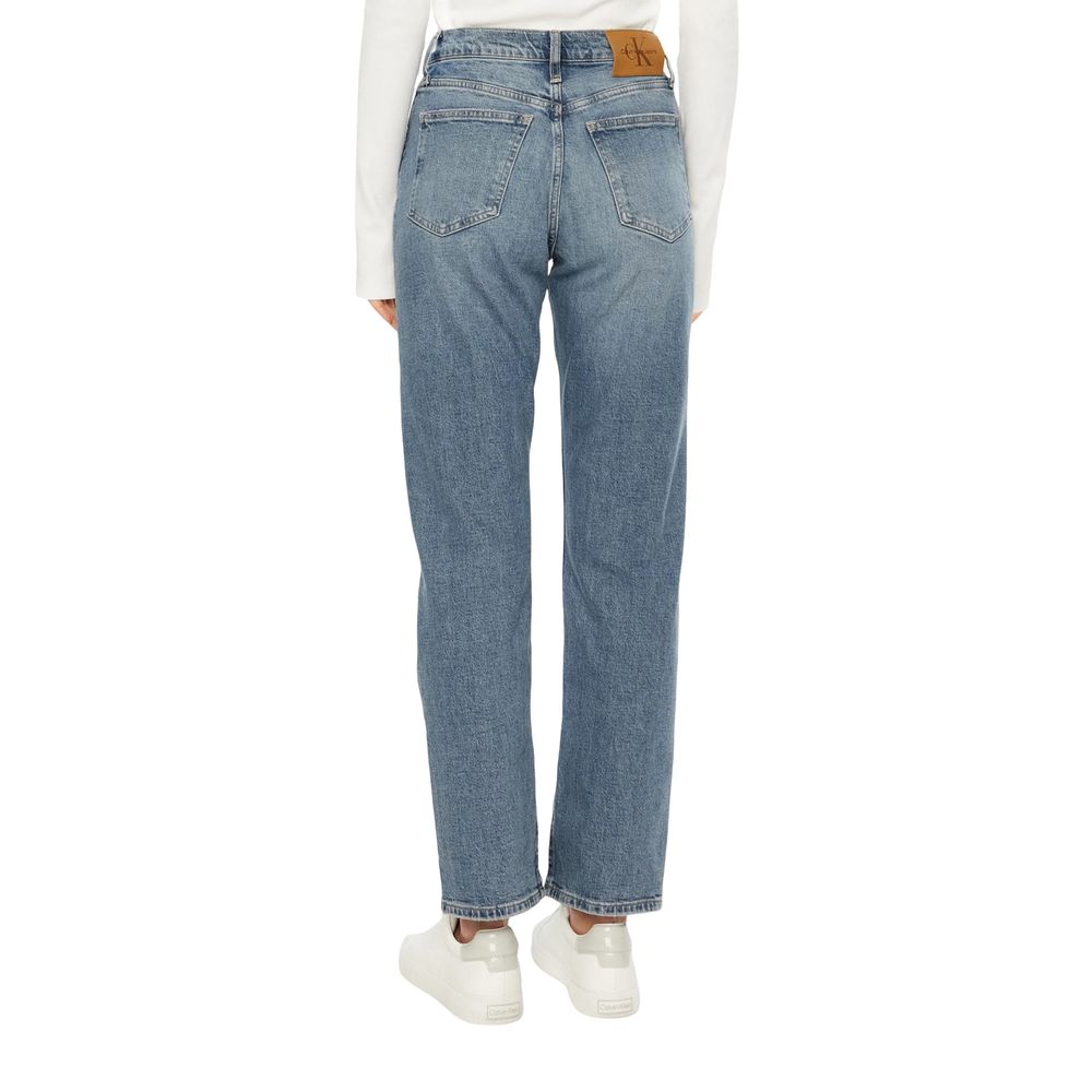 Blue Cotton Skinny Jeans