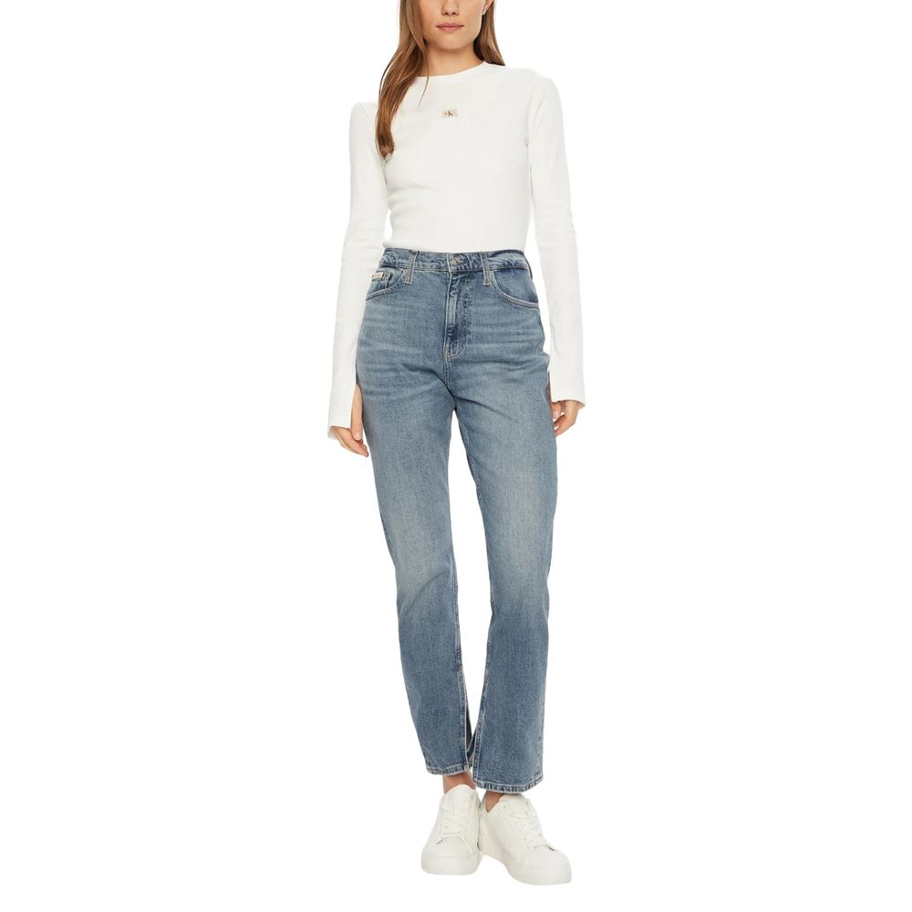 Blue Cotton Skinny Jeans