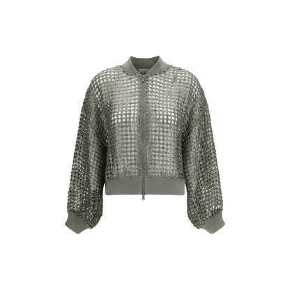 Bicolor Silk Bomber