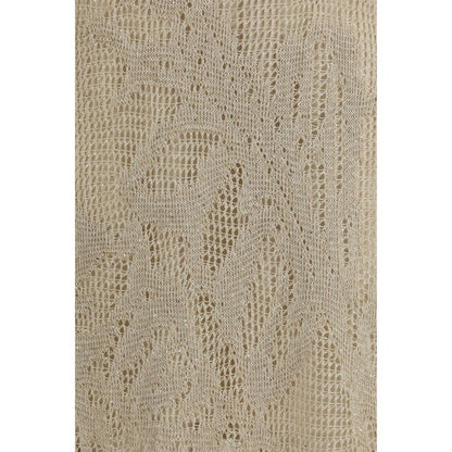 Beige Linen Casual Dress
