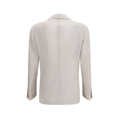 Beige Silk Blazer