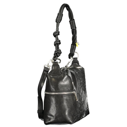 Black Polyurethane Women's Handbag