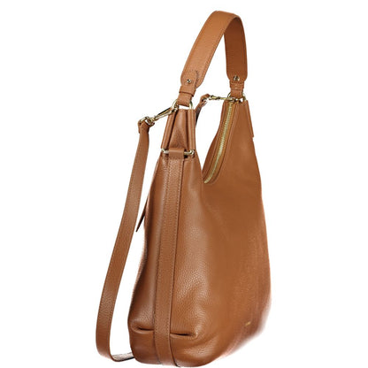 Marrone Leather Woman Handbag