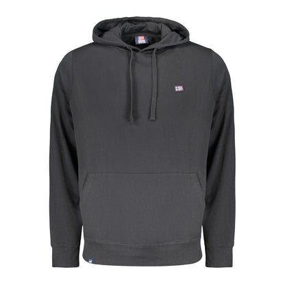 Black Cotton Men Sweatshirt