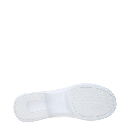 White Fabric Athletic Sneakers