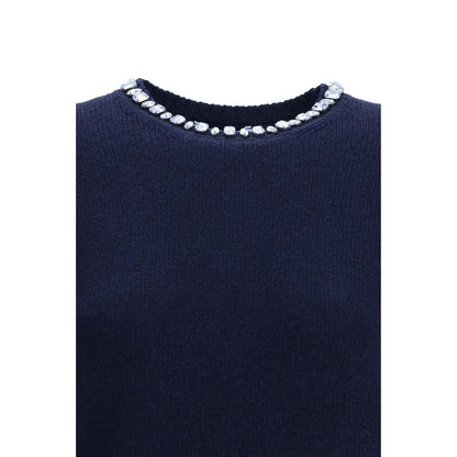 Blue Fleece Wool Sweatshirt