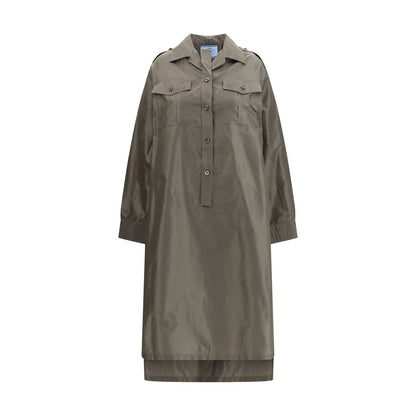 Bicolor Silk Casual Dress