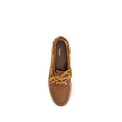 Brown Calf Leather Bos Taurus Slip-On Loafers