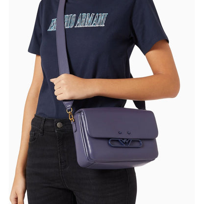 Purple Bovine Leather Crossbody Bag