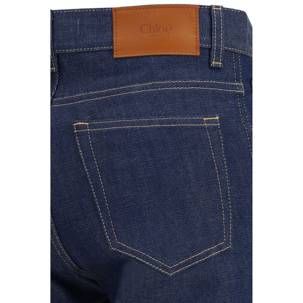 Blue Cotton Slim Fit Jeans