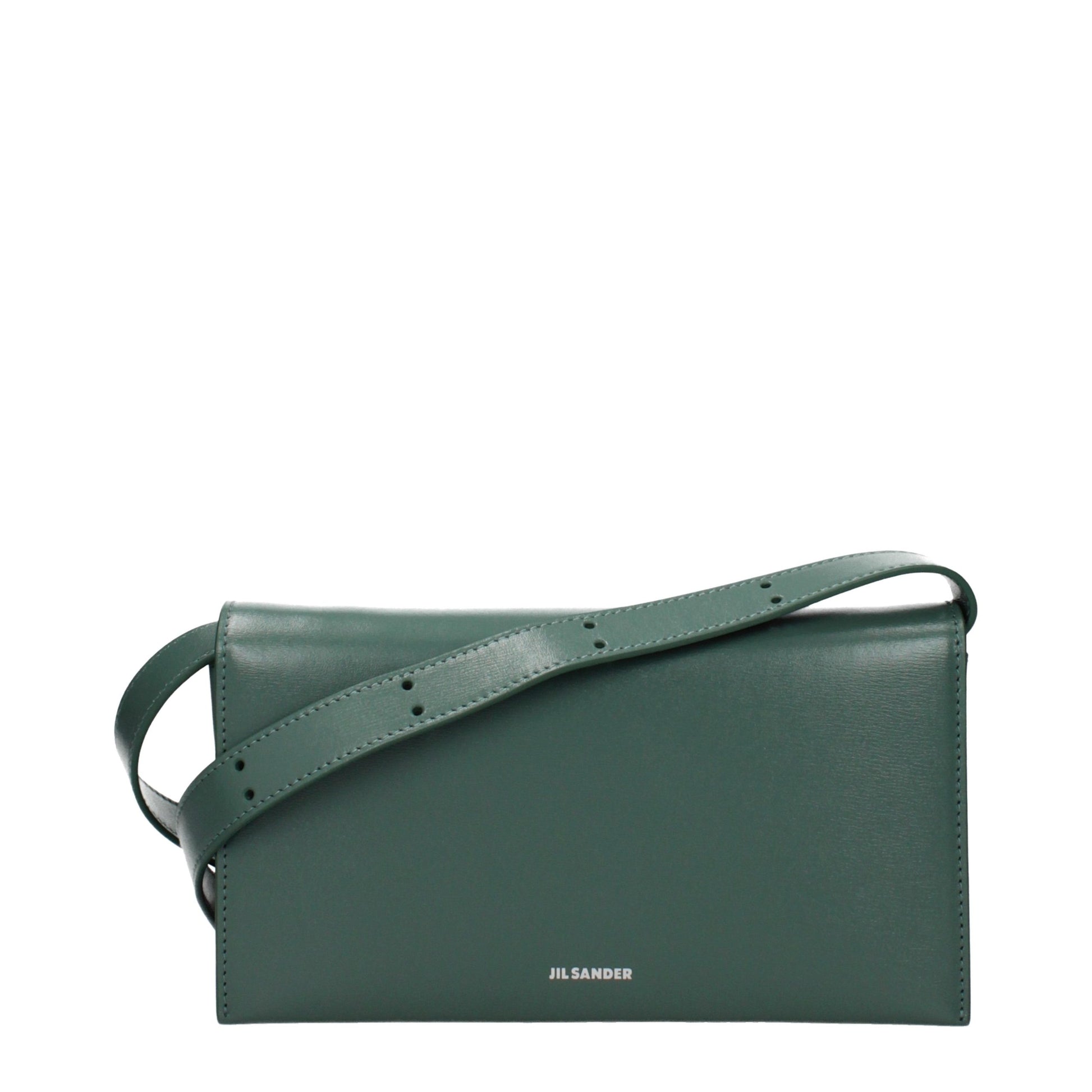 Green Leather Clutch Bag