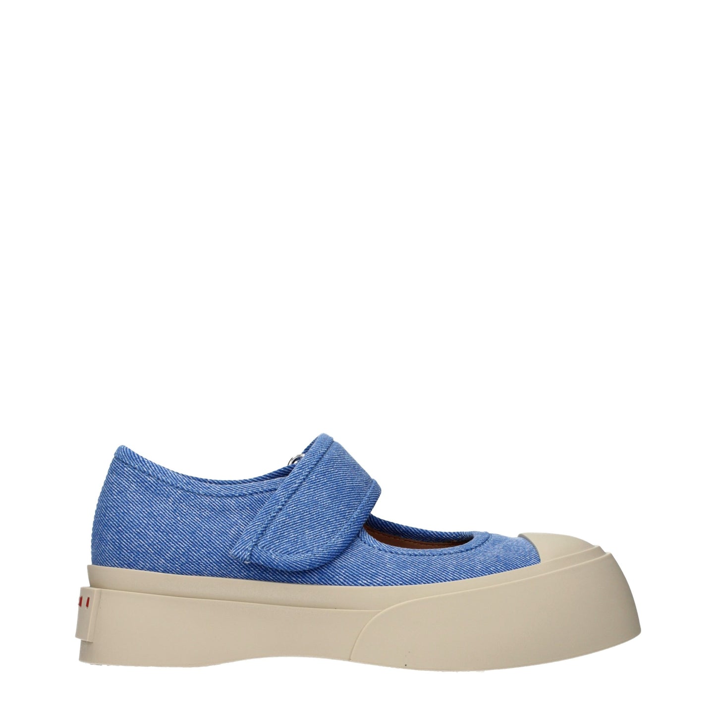 Blue Fabric Low Top Sneakers