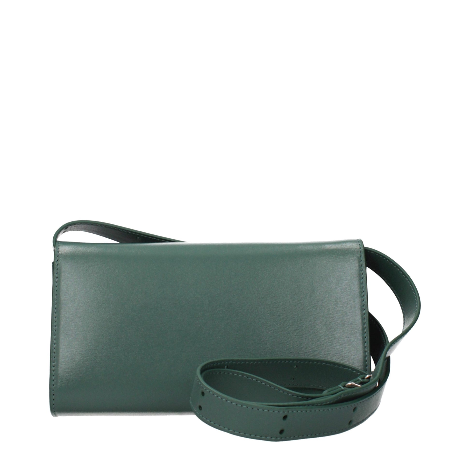 Green Leather Clutch Bag
