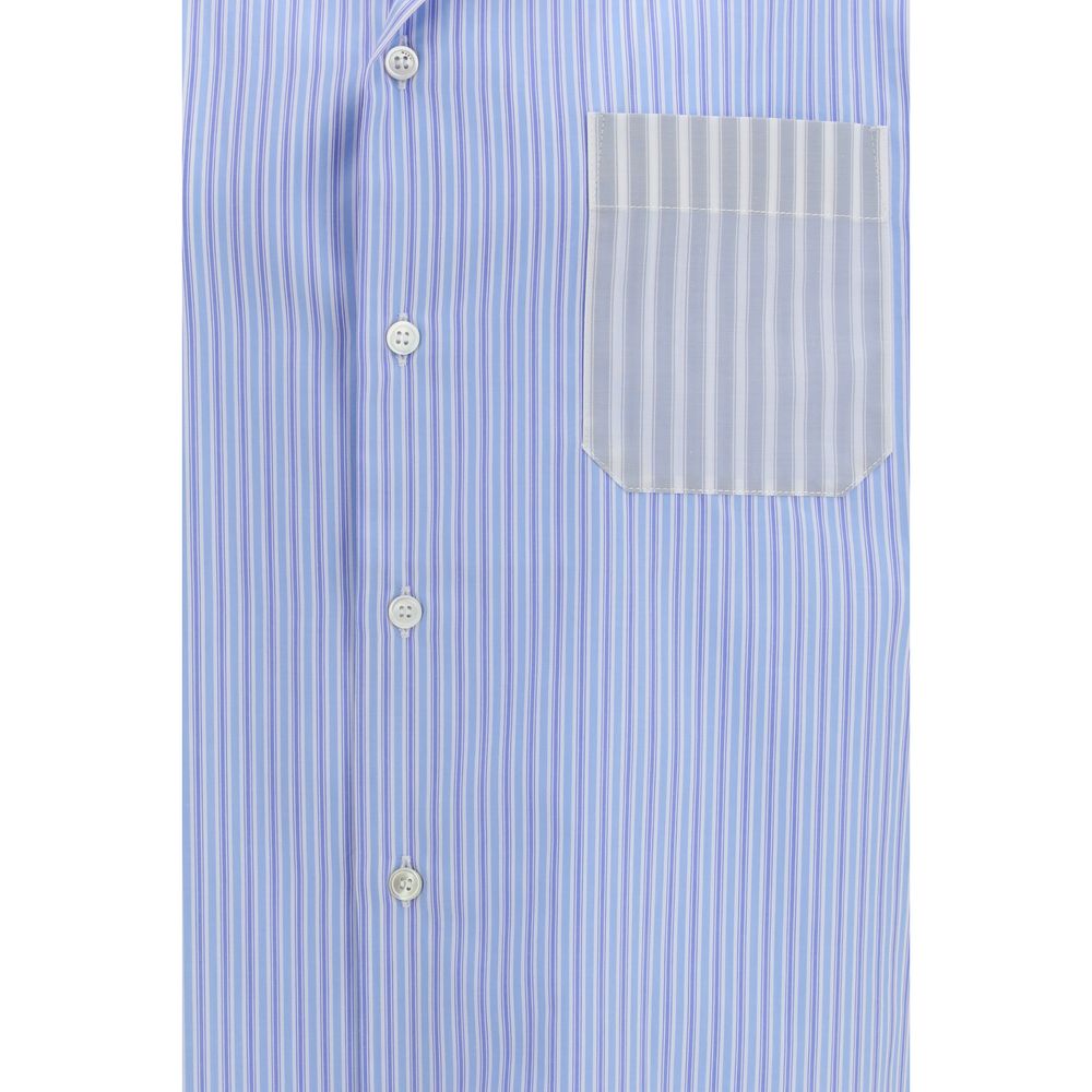 Blue Cotton Pattern Shirt