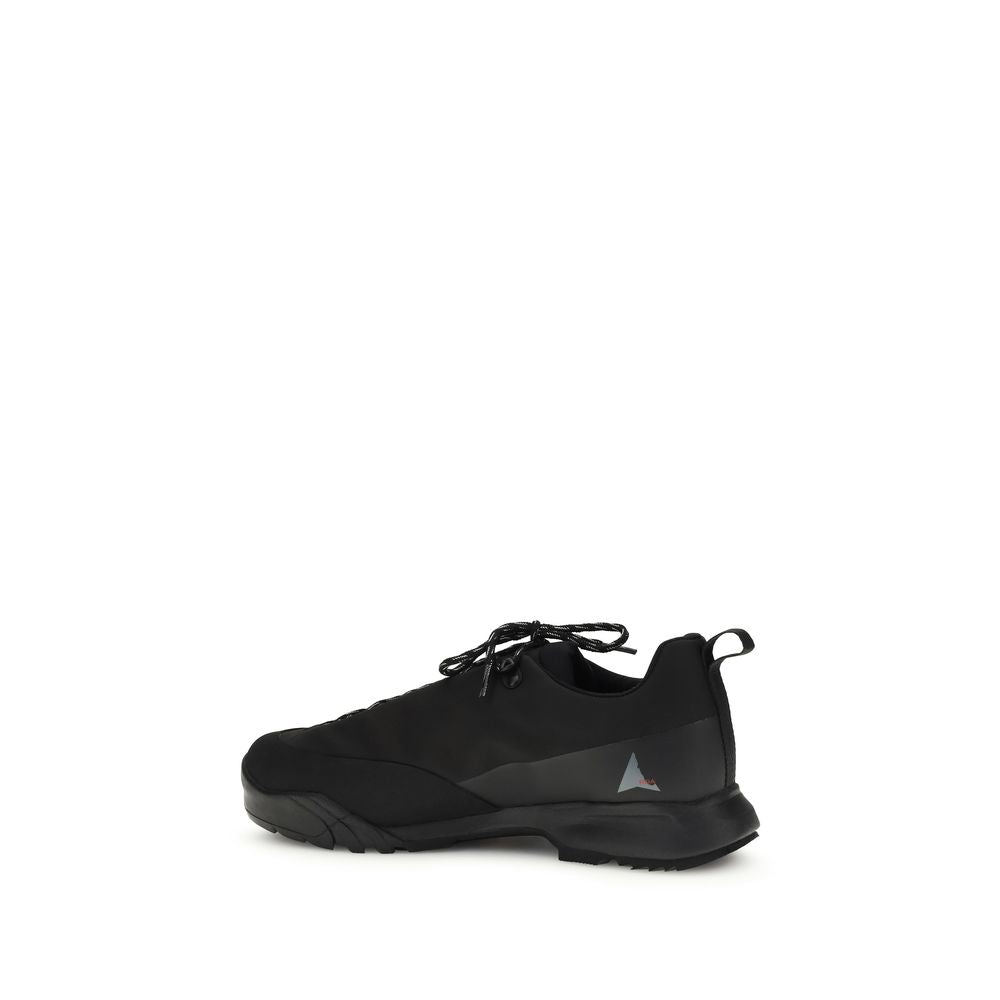 Black Nylon Athletic Sneakers