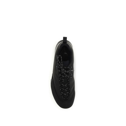 Black Nylon Athletic Sneakers