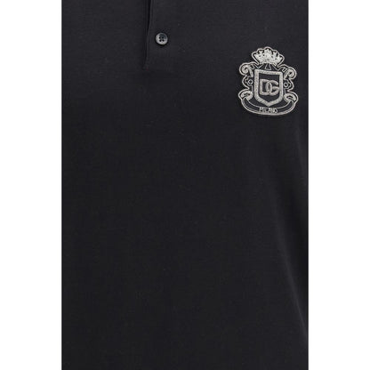 Black Cotton Polo Shirt