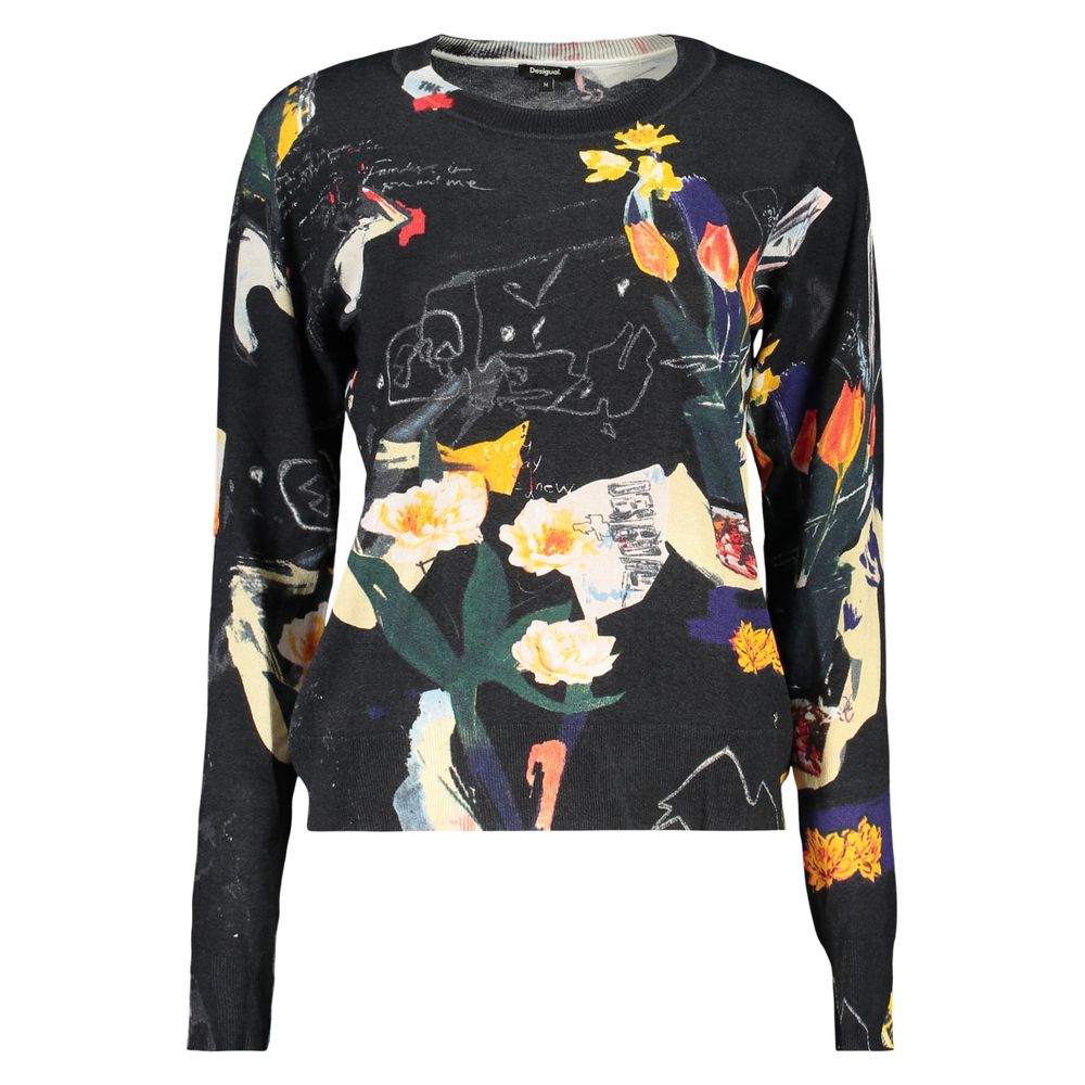 Black Viscose Women's Sweater