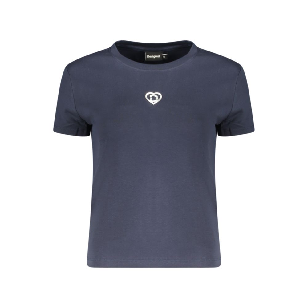 Blue Cotton Women's T-Shirt