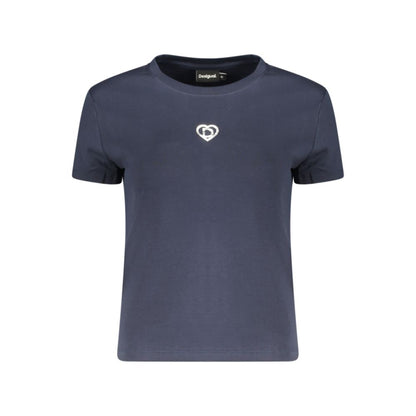 Blue Cotton Women's T-Shirt