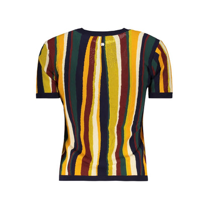 Blue Viscose Women T-Shirt