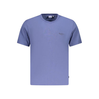 Blue Cotton Men's T-Shirt