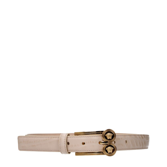 Pink Leather Regular Belt