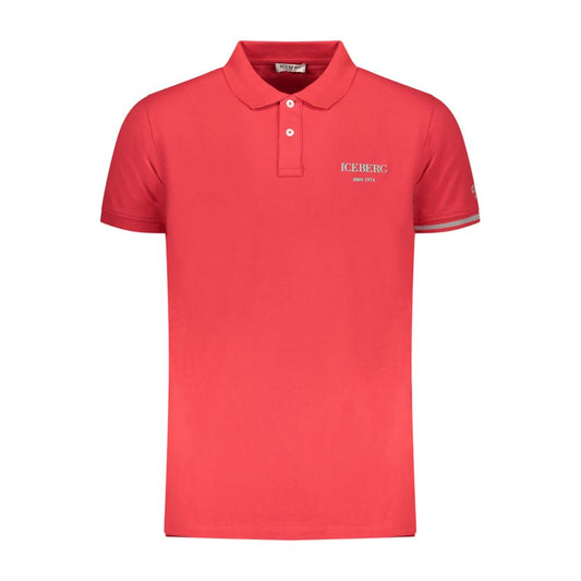 Red Cotton Mens Polo Shirt