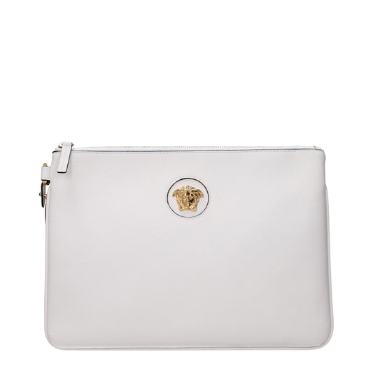 White Leather Clutch Bag