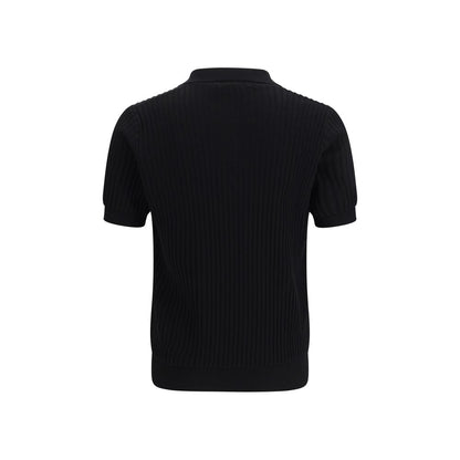 Black Cotton Polo Shirt