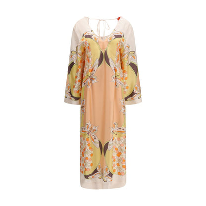 Multicolor Silk Casual Dress