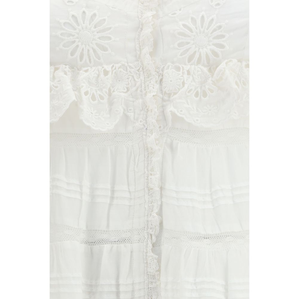 White Cotton Casual Dress