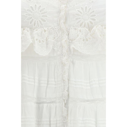 White Cotton Casual Dress