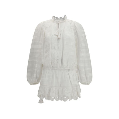 White Cotton Casual Dress