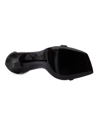 Black Leather Verity 100 Sandals