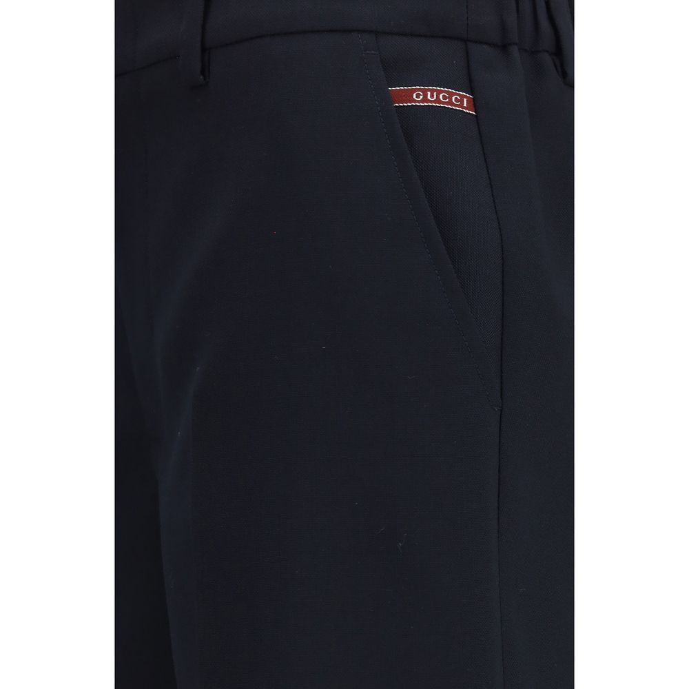 Black Cotton Bermuda Shorts
