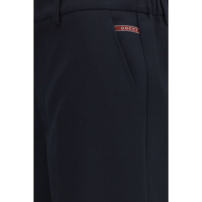 Black Cotton Bermuda Shorts