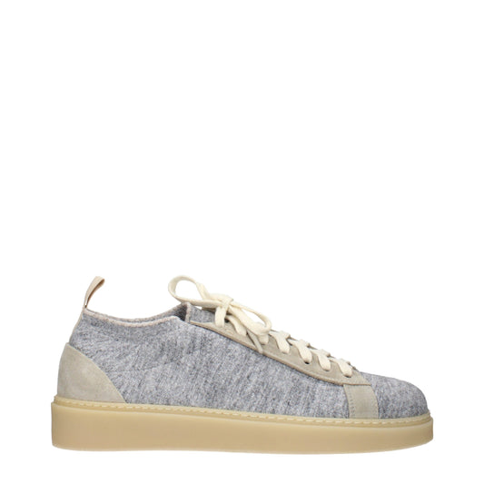 Gray Fabric Low Top Sneakers