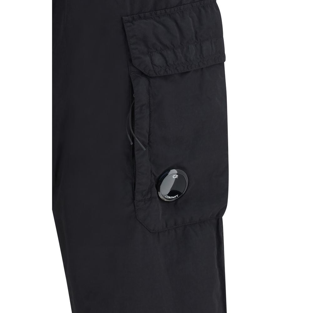 Black Polyamide Cargo Pants
