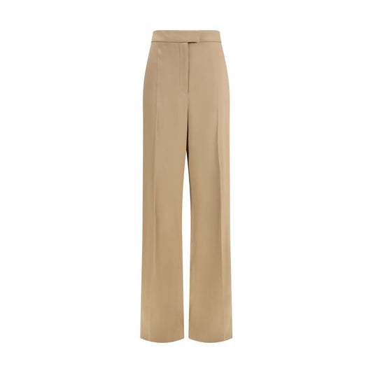 Beige Silk Dress Pants