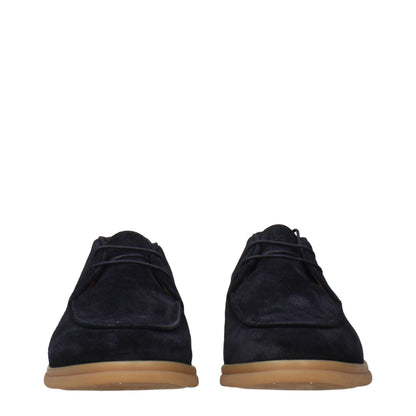 Blue Leather Oxfords And Derbies