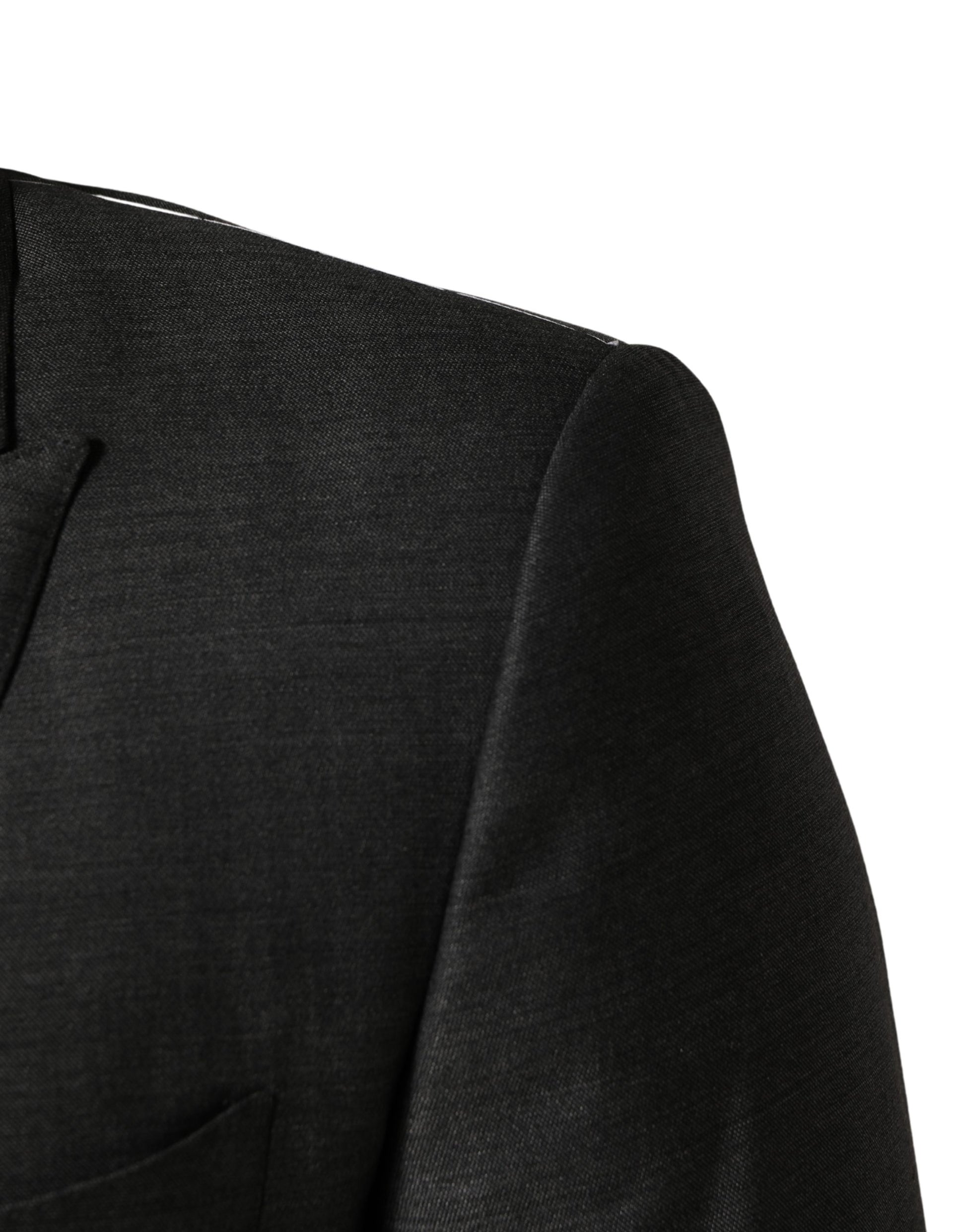 Dark Gray Wool Slim Fit Coat Jacket Blazer