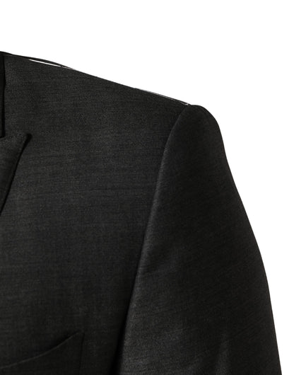 Dark Gray Wool Slim Fit Coat Jacket Blazer