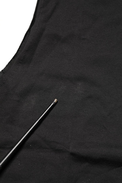 Black Crew Neck Sleeveless Tank Top T-shirt