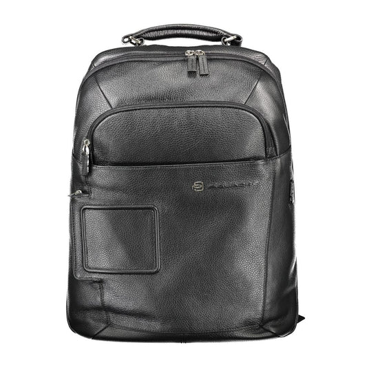 Black Leather Men's Backpack