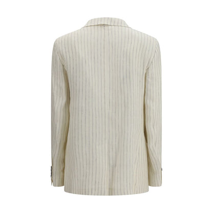 Beige Linen Blazer
