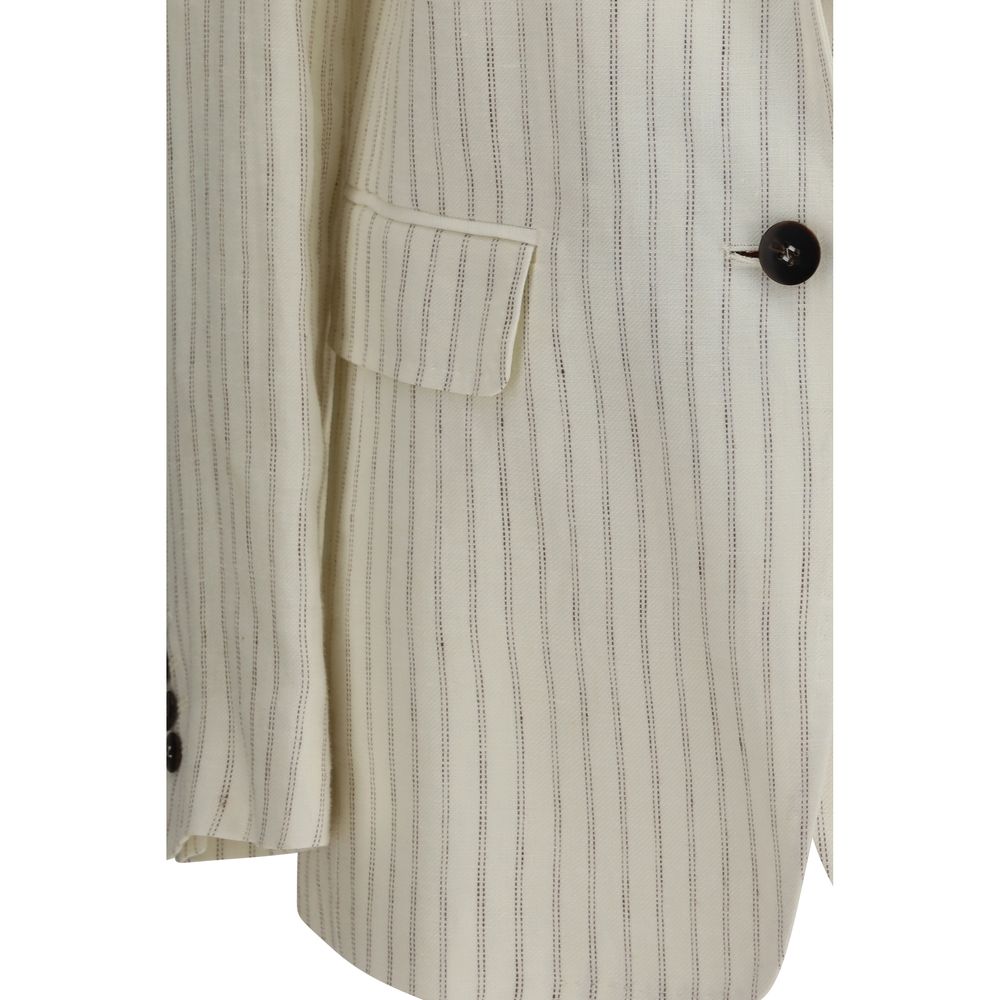 Beige Linen Blazer