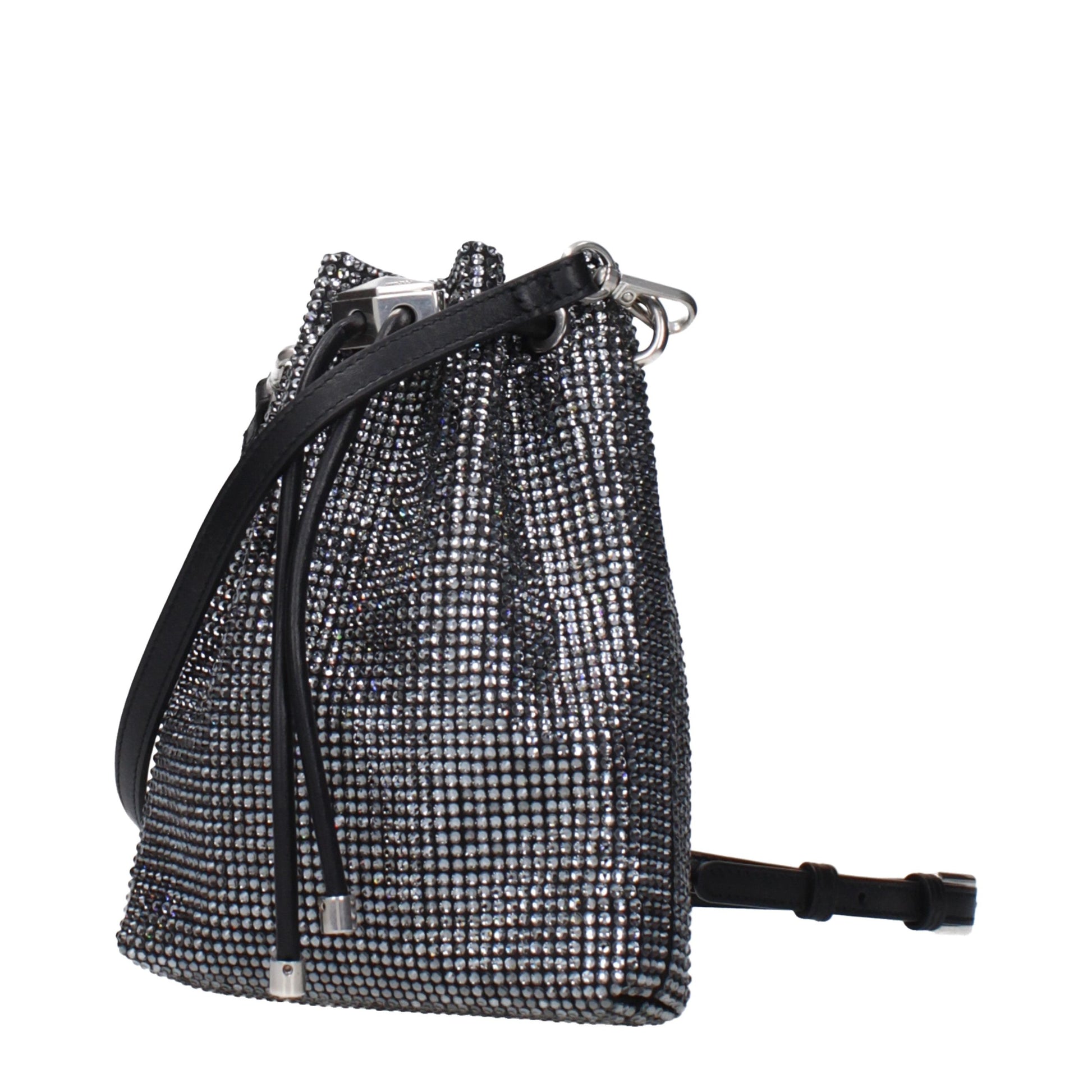 Black Satin Crossbody Bag